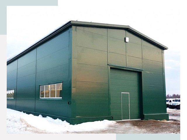 Двускатные ангары в Вятских Полянах