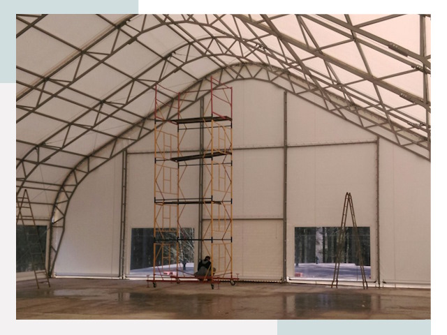 Шатровые ангары в Вятских Полянах