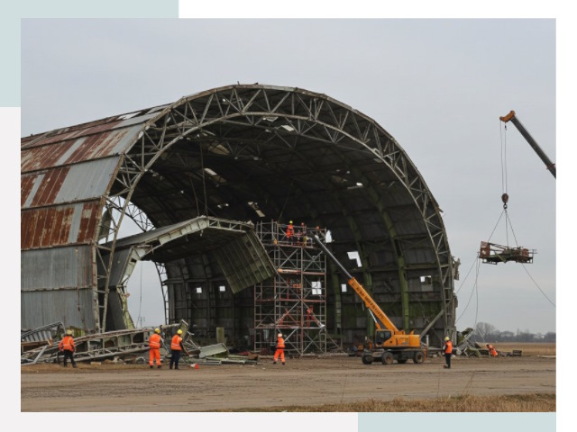 Демонтаж ангаров в Вятских Полянах