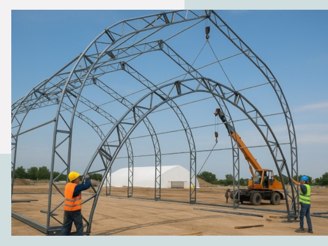 Монтаж ангаров в Вятских Полянах от 609 руб. - Надежно и быстро